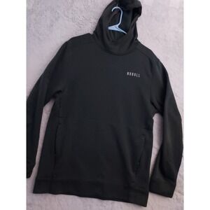 Nobull Hoodie Womens Large Zipped Pockets Performance Stretch Dark Gray Scuba L